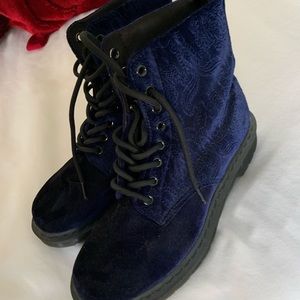 Women’s Blue Velvet Doc Martens
